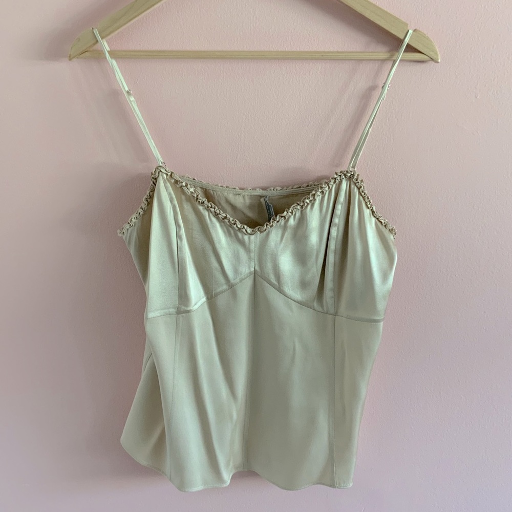 Gold/Champagne silk top from Ann Taylor, Size 12